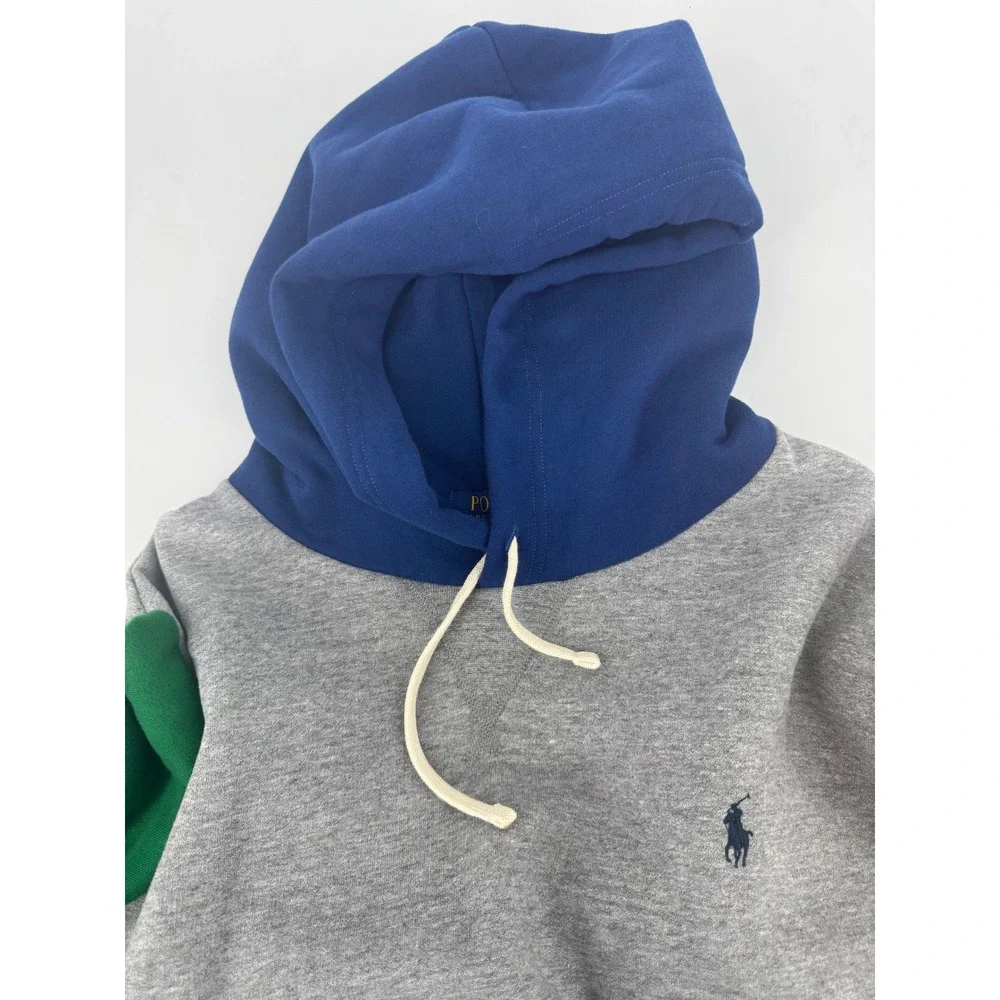 Polo Ralph Lauren Colorblock Hoodie Mens XXL Primary Colors Logo Pullover